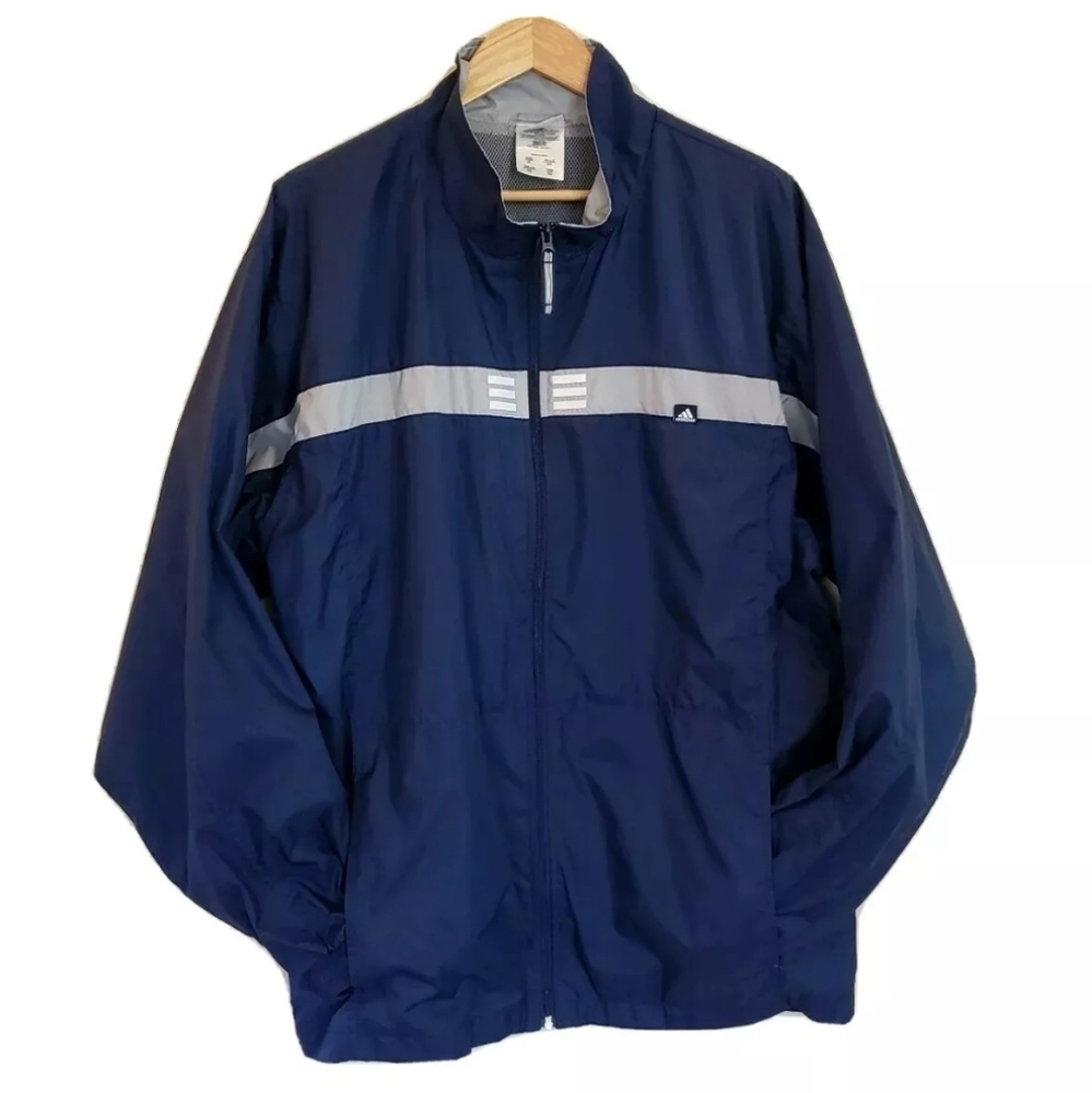 Adidas Jacket Men Size XL Windbreaker  RN#88387 Bl